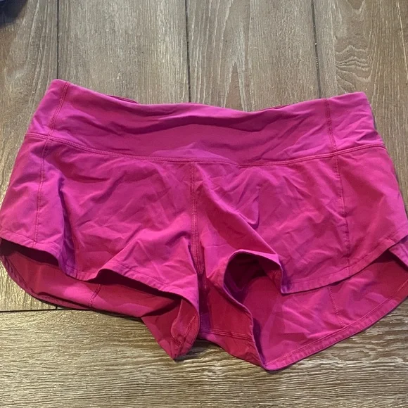 Lululemon Athletica Magenta Athletic Shorts - Picture 1 of 4
